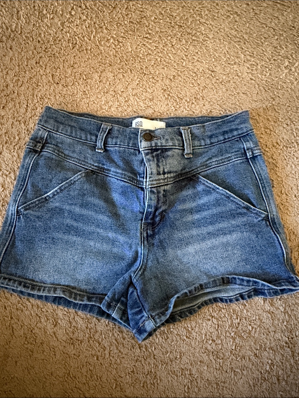 RSQ Tillys high rise medium wash shorts